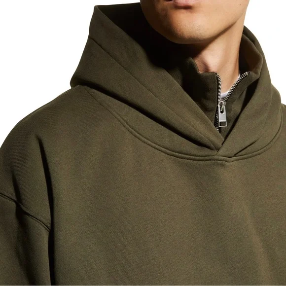 FRAME MEN’s Hooded Zip-Collar Sweatshirt - LARGE - Picture 5 of 7
